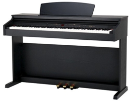 Classic Cantabile DP-50 SM E-Piano (Digitalpiano mit Hammermechanik, 88 Tasten, 2 Anschlüsse für Kopfhörer, USB, LED, 3 Pedale, Piano für Anfänger) schwarz matt - 1