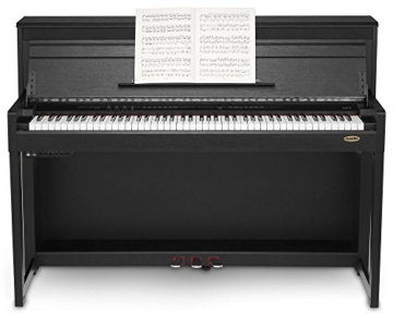 Classic Cantabile UP-1 SM E-Piano Deluxe Set (inklusive Pianobank, Kopfhörer und Klavierschule, Dämpfersimulation, MP3-Recorder, Mic In, OLED Display, 40 hochwertige Sounds, 3 Pedale ) schwarz - 2